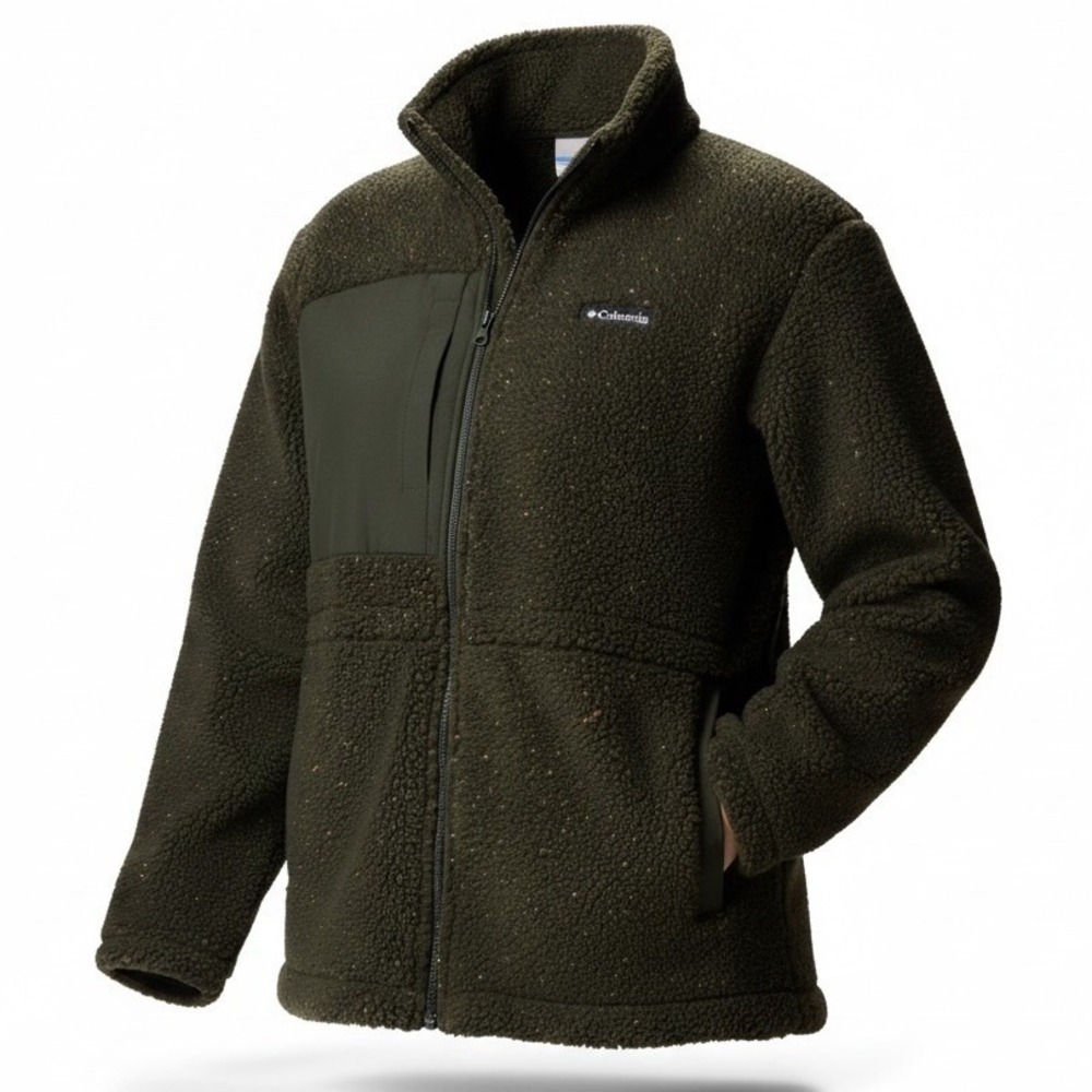 Columbia Stellar Path Fleece Jacket Women's‎ Large Greenscape Full Zip NWT